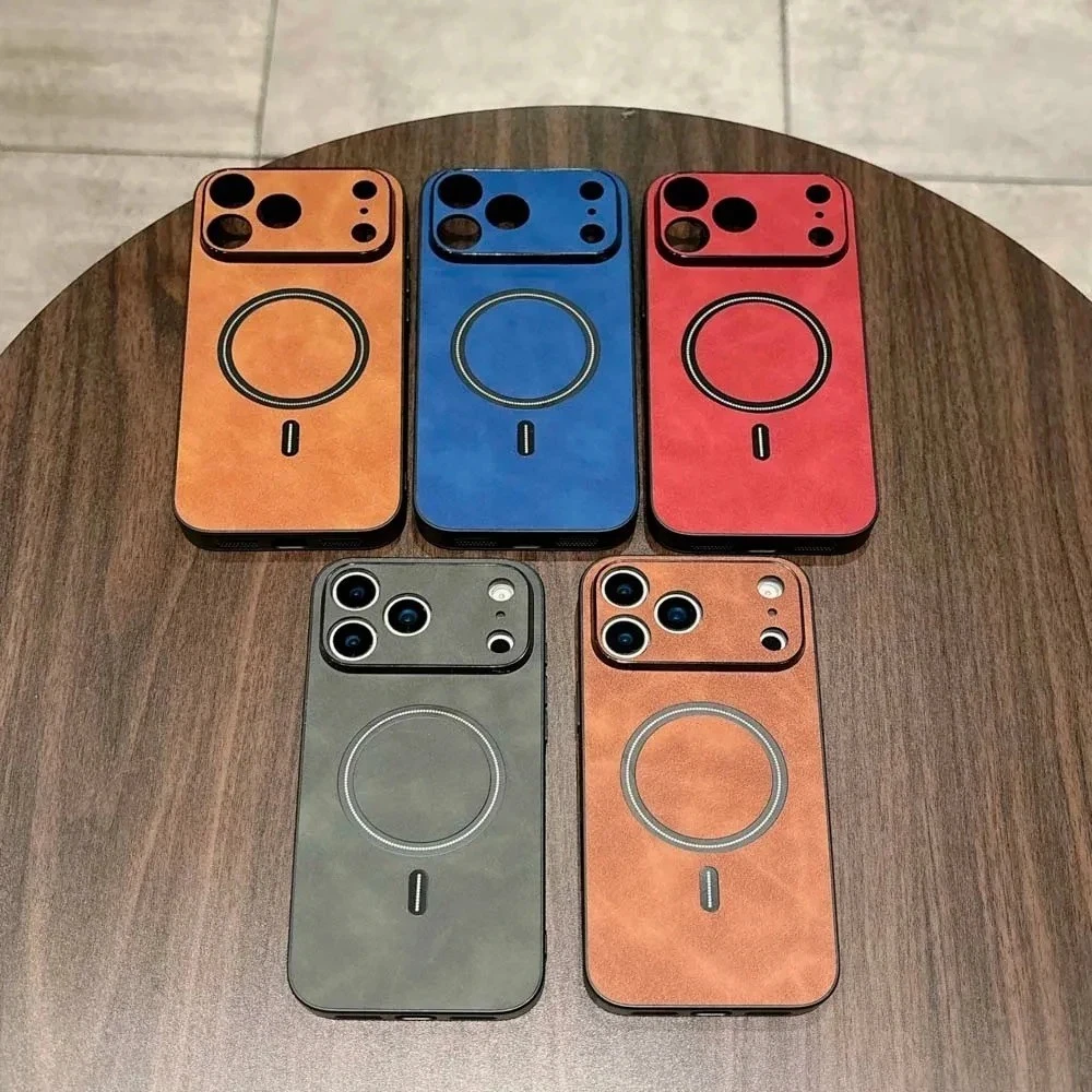 MagSafe Leather Shockproof Case for iPhone 17 - Image 2